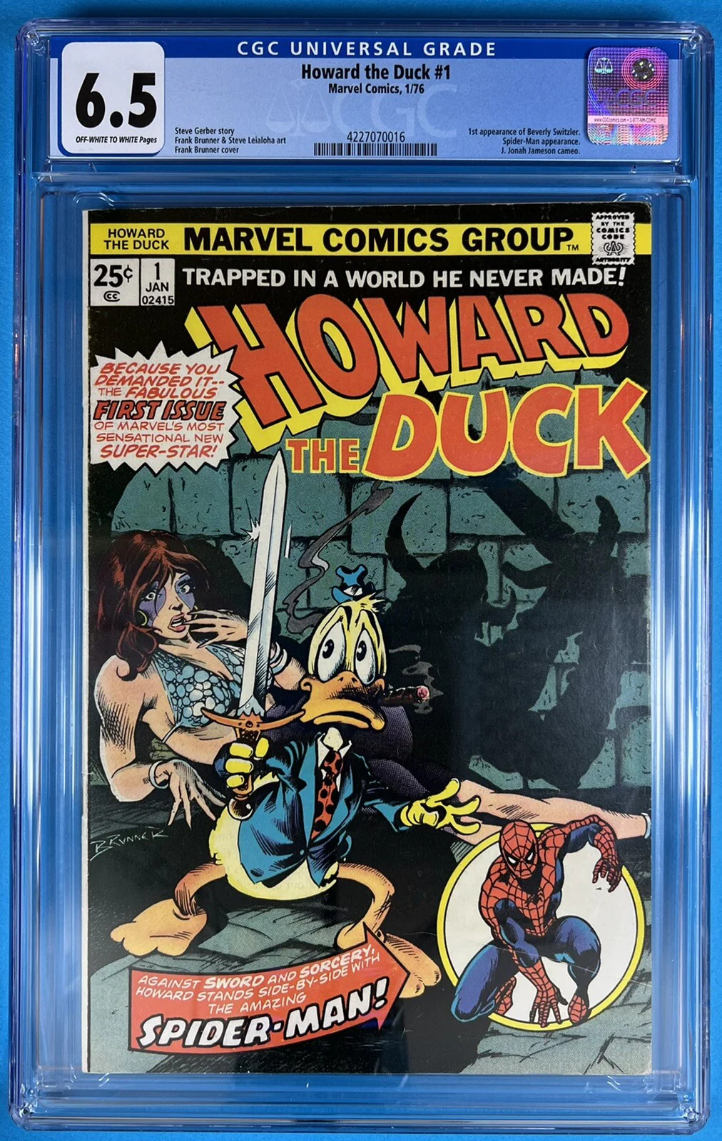 HOWARD THE DUCK #1 CGC 6.5, MARVEL COMICS 1976