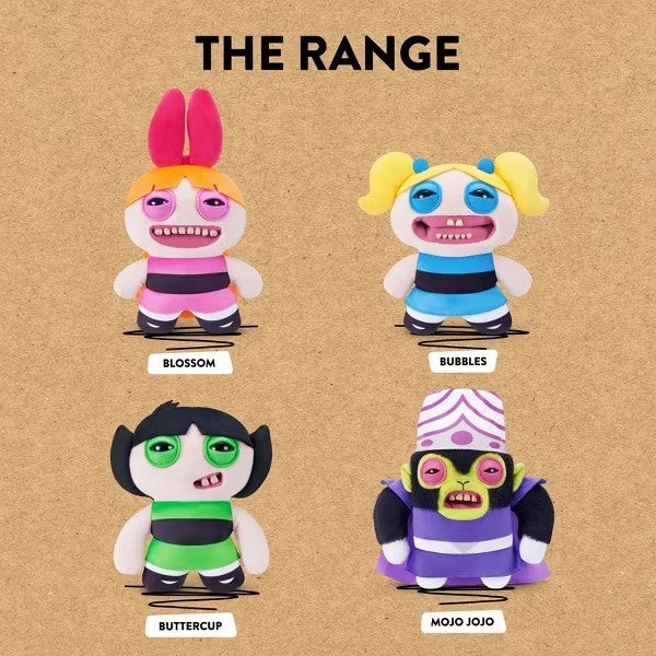 Fuggler, Power Puff Girls 9in, by Zuru - 1 Full-set/4 Fugglers