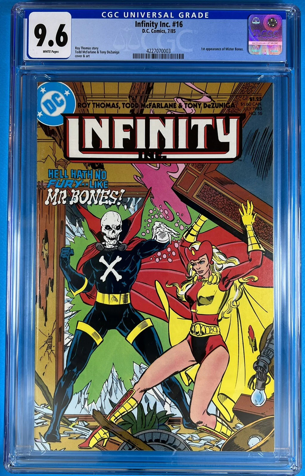 Infinity Inc #16 CGC 9.6 1st Mister Bones